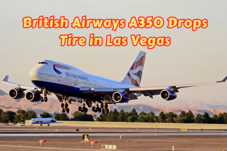 British Airways A350 Drops Tire in Las Vegas